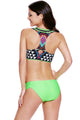 Sexy Vintage Two-piece High Neck Tankini Swimsuit