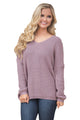 Sexy Violet Lace up Back Womens Sweater