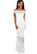 Sexy White Bardot Lace Fishtail Maxi Dress