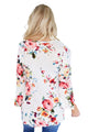 Sexy White Bell Sleeve Floral Print Top