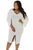 Sexy White Cascading Slit Sleeve Bodycon Plus Size Dress