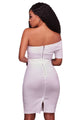 Sexy White Club Party One Shoulder Bodycon Dress