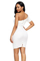 Sexy White Club Party One Shoulder Bodycon Dress