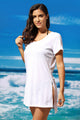 Sexy White Cozy Short Sleeves T-shirt Cover-up