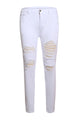 Sexy White Distressed Jeans for Women