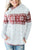 Sexy White Double Hood Snowfall Print Sweatshirt