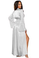 Sexy White Glamour Valentine Long Robe