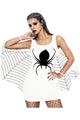 Sexy White Jersey Dress Spiderweb Cosplay Costume