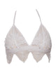 Sexy White Lace Floral Hammock Bralette