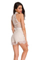 Sexy White Lace Nude Illusion Stylish Romper