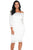 Sexy White Lace Scalloped Off Shoulder Midi Dress