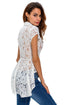 Sexy White Mermaid Tail Floral Lace Shirt