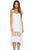 Sexy White Midi Jersey Dress