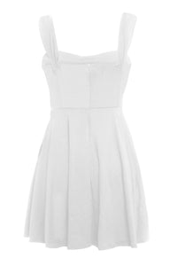 Sexy White Off The Shoulder Flare Babydoll Dress