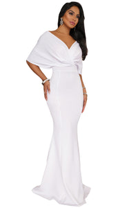 Sexy White Off The Shoulder Mermaid Maxi Dress