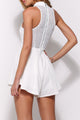 Sexy White Perfect Date Flared Playsuit