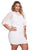 Sexy White Plus Size Chiffon Layered Bodycon Dress