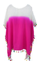 Sexy White Rosy Tassel Beach Cover up