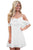 Sexy White Ruffle Double Layered Short Dress