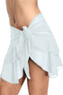 Sexy White Ruffled Mesh Mini Skirt