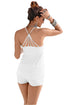 Sexy White Strappy Back Detail Summer Top