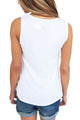 Sexy White T Front Strappy Neck Tank