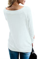 Sexy White Women's Off Shoulder Tunic Top