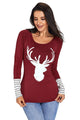 Sexy Christmas Reindeer Printed T-Shirt