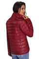 Sexy Wine High Neck Quilted Cotton Jacket