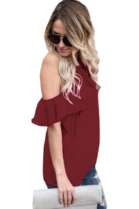 Sexy Affordable One Sided Ruffle Top