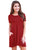Sexy Red Banded Short Sleeve Relaxing Casual Dress