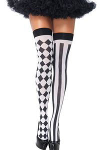 Sexy Womens Harlequin Thigh Highs