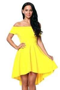 Sexy Yellow All The Rage Skater Dress