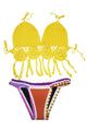 Sexy Yellow Crochet Bikini Top with Neoprene Bottom
