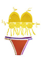 Sexy Yellow Crochet Bikini Top with Neoprene Bottom