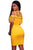Sexy Yellow Floral Mesh Yoke Fringe Bodycon Mini Dress