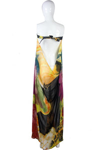 Sexy Yellow Floral Print Chiffon Beach Cover-up