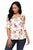 Sexy Yellow Pink Floral Print White Background Womens Top