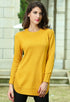Sexy Yellow Stylish Round Neck Knitted Sweater Dress