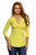 Sexy Yellow Twist Front Sleeved V Neck Top