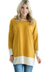 Sexy Yellow Two Tone French Terry Sweatshirt