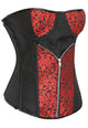 Sexy Zip up Patterned Jacquard over Bust Corset