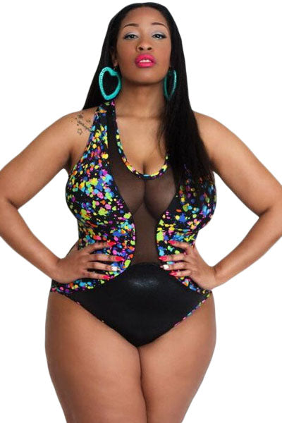 Mesh swimsuit clearance plus size