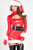 Shiny Faux Leather Hollow-out Christmas Costume