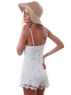 Spaghetti Straps White Lace Romper