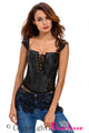 Steampunk Gothic Faux Leather Lace up Front Bustier Corset