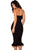 Strapless Black Fishtail Party Bandage Dresses