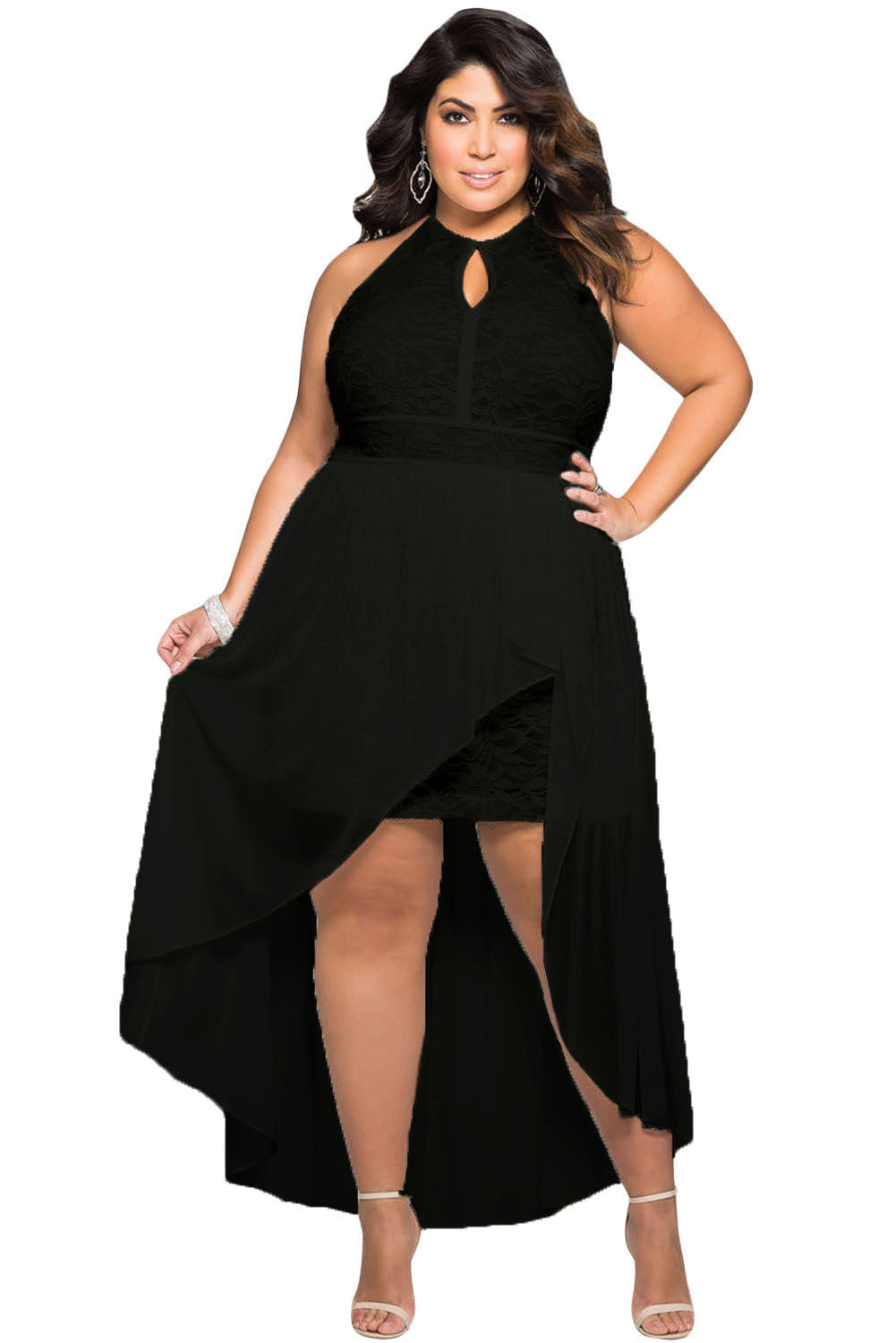 Sexy Stylish Black Lace Special Occasion Plus Size Dress – SEXY
