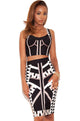 Stylish Two-piece Geometric Bandage Skirt Set
