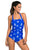 Vintage Inspired 1950s Style Blue Anchor Teddy Swimsuit